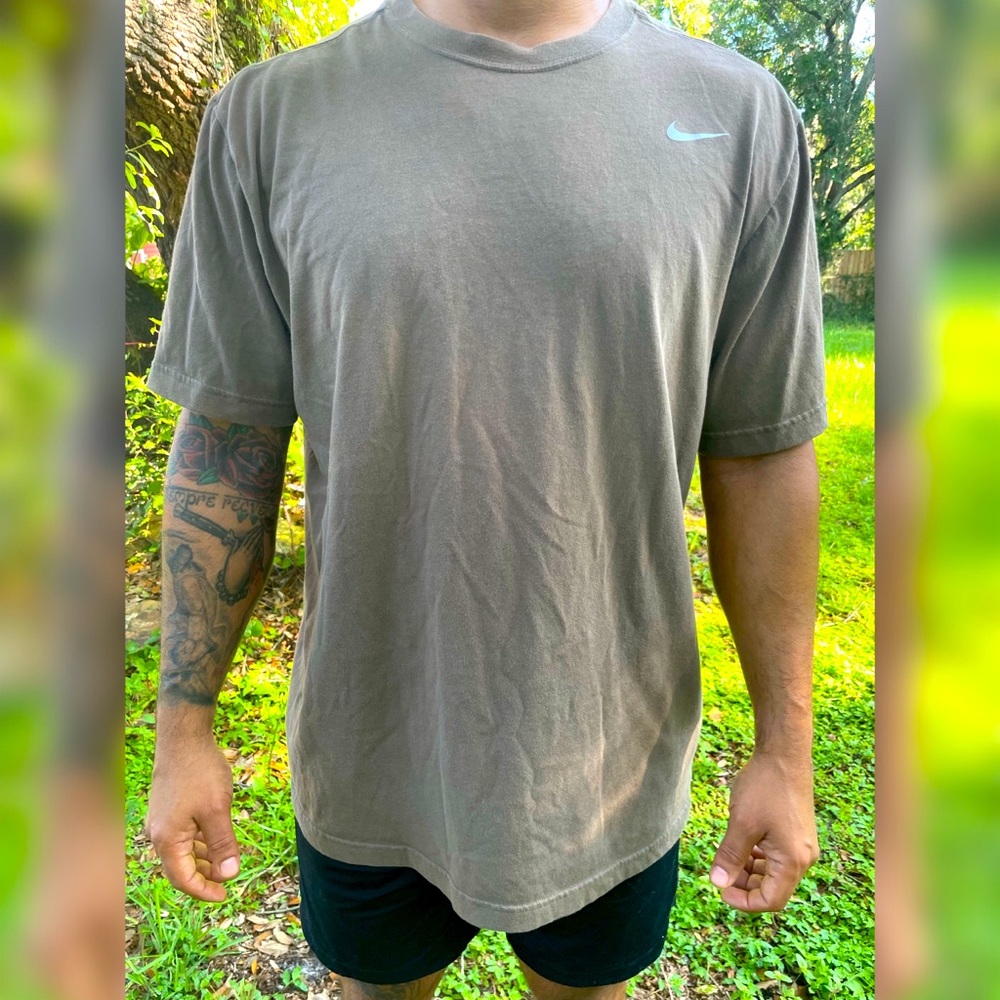 Nike Dri Fit Tee in Dark Nude